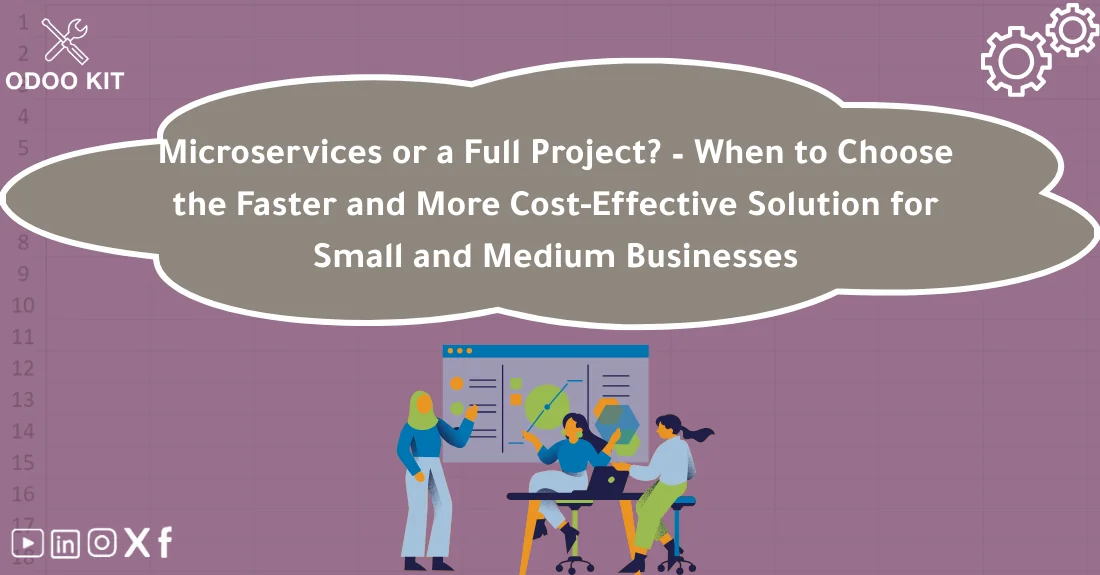 صورة تحتوي على عنوان المقال حول: " Choosing Micro-Services: Key Insights for Your Business" مع عنصر بصري معبر