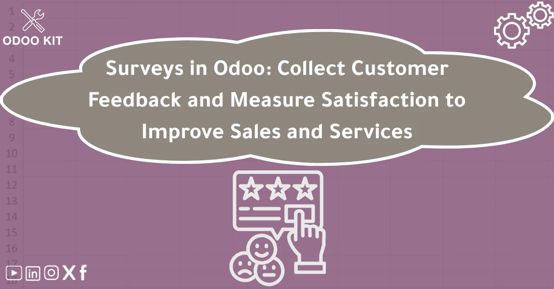 Dashboard showing Odoo sales surveys results used to improve a small business sales process